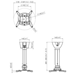 Vogel's PPC 1540 projector ceiling mount (40-55cm)
