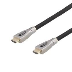 DELTACO PRIME aktīvais HDMI kabelis, tekstila, HDMI High Speed ​​​​ar Ethernet