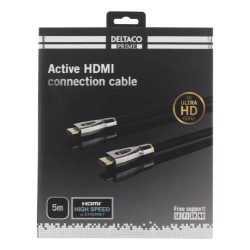 DELTACO PRIME active HDMI cable, textile, HDMI High Speed ​​with Ethernet