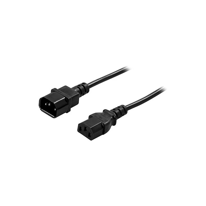 Strāvas pagarinātājs, datoram un displejam, taisns IEC C13 - taisns IEC C14