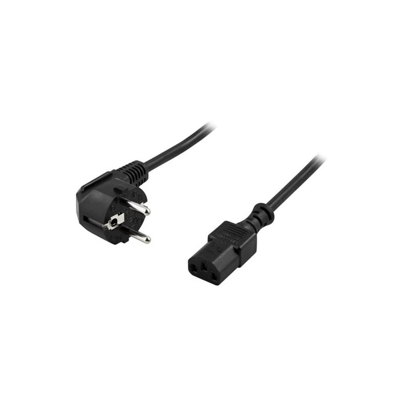 Device power cable, PC wall, angled CEE 7/7 - straight IEC C13
