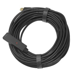DELTACO PRIME USB 2.0 pagarinātāja kabelis, aktīvs, A tipa tēviņš - A tipa mātīte, melns