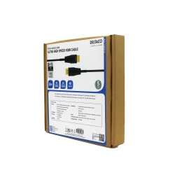 DELTACO ULTRA ātrdarbīgs HDMI kabelis, optiski aktīvs kabelis, 48 ​​Gbps, melns, AOC